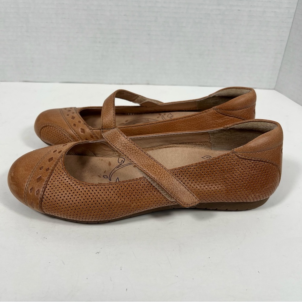 Taos Scamp Women’s Shoes 6 Brown Leather Mary Jane Comfort Flats Arch Support - Picture 5 of 14